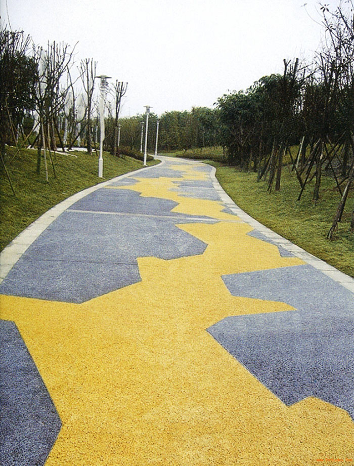 膠粘石透水路面
